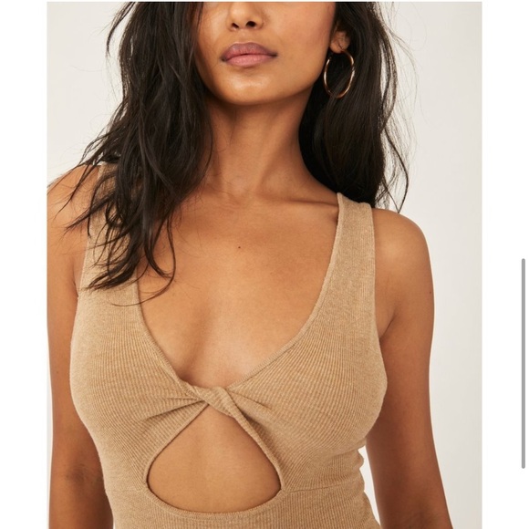 COPY - FREE PEOPLE Islander Mini Dress / Sand Heather - Picture 2 of 8